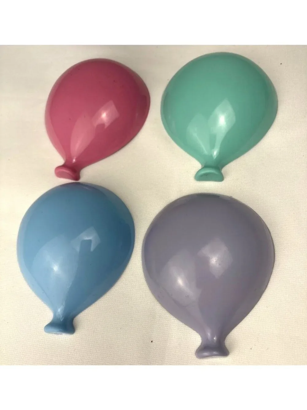 Set Burwood Products Balloon Wall Plaques Retro Decor Pink Blue Aqua Purple